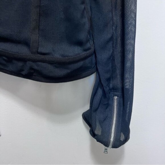 Robert Rodriguez Black Sheer Moto Jacket Size 8 - Picture 6 of 10